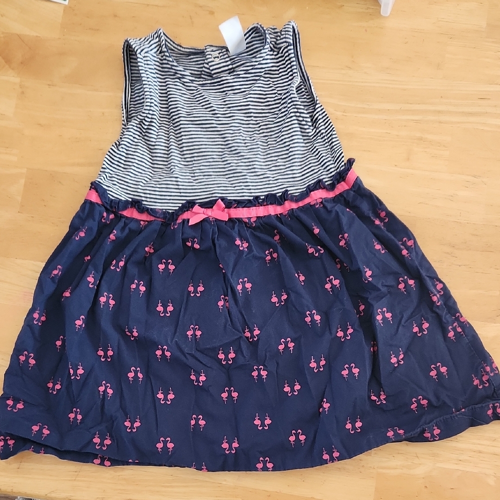 Carter's Navy and White Striped Dress